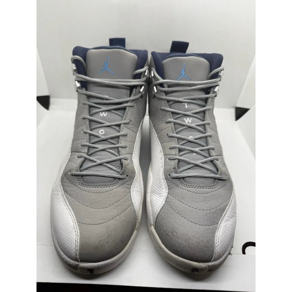 Nike Air Jordan 12 Retro Grey University Blue Size 12 Shoes Sneakers 130690 007